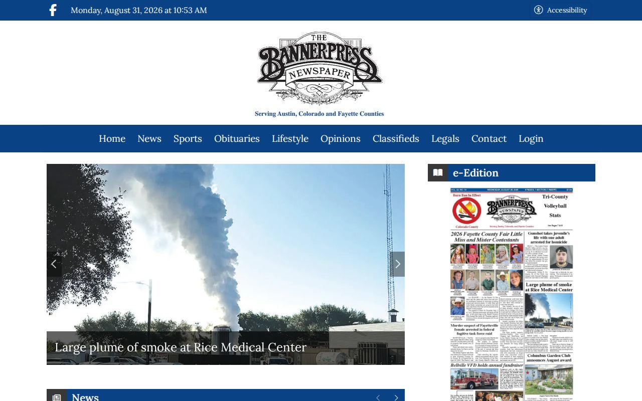 Columbus Banner Press local news homepage